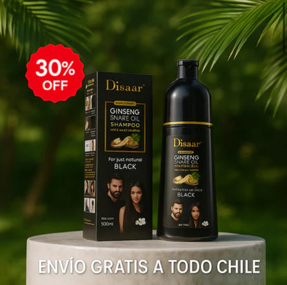 🕰️Recupera tu confianza Shampoo Disaar® 400ml – Fórmula 100% Natural que Cubre las Canas Original🏆